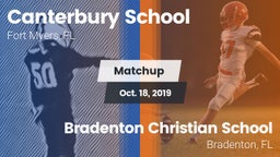 Matchup: Canterbury School vs. Bradenton Christian School 2019