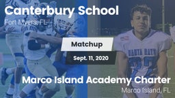 Matchup: Canterbury School vs. Marco Island Academy Charter  2020