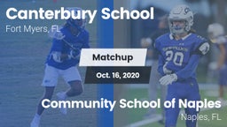 Matchup: Canterbury School vs. Community School of Naples 2020