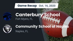 Recap: Canterbury School vs. Community School of Naples 2020