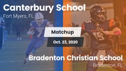 Matchup: Canterbury School vs. Bradenton Christian School 2020