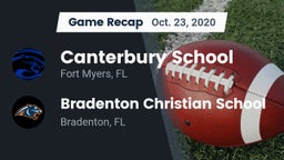 Recap: Canterbury School vs. Bradenton Christian School 2020