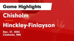 Chisholm  vs Hinckley-Finlayson  Game Highlights - Dec. 27, 2023
