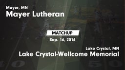 Matchup: Mayer Lutheran High vs. Lake Crystal-Wellcome Memorial  2016