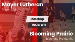 Matchup: Mayer Lutheran High vs. Blooming Prairie  2018