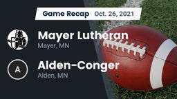 Recap: Mayer Lutheran  vs. Alden-Conger  2021