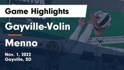 Gayville-Volin  vs Menno  Game Highlights - Nov. 1, 2022