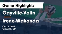 Gayville-Volin  vs Irene-Wakonda Game Highlights - Oct. 3, 2023