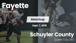 Matchup: Fayette  vs. Schuyler County 2018