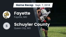 Recap: Fayette  vs. Schuyler County 2018