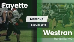 Matchup: Fayette  vs. Westran  2018