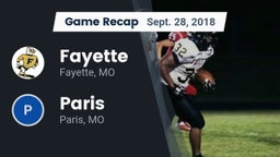 Recap: Fayette  vs. Paris  2018