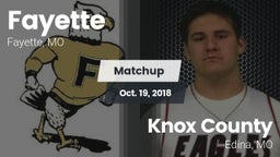 Matchup: Fayette  vs. Knox County  2018