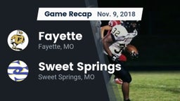 Recap: Fayette  vs. Sweet Springs  2018