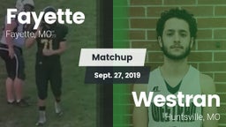 Matchup: Fayette  vs. Westran  2019