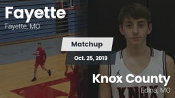 Matchup: Fayette  vs. Knox County  2019