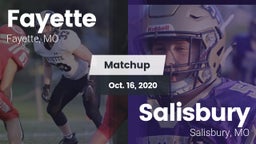 Matchup: Fayette  vs. Salisbury  2020