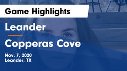 Leander  vs Copperas Cove Game Highlights - Nov. 7, 2020