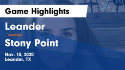 Leander  vs Stony Point  Game Highlights - Nov. 10, 2020