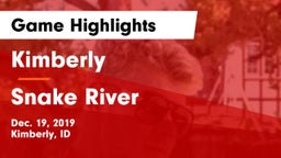 Kimberly  vs Snake River Game Highlights - Dec. 19, 2019