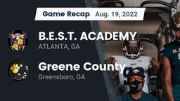 Recap: B.E.S.T. ACADEMY  vs. Greene County  2022