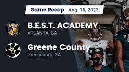 Recap: B.E.S.T. ACADEMY  vs. Greene County  2023