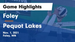 Foley  vs Pequot Lakes  Game Highlights - Nov. 1, 2021