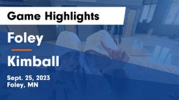 Foley  vs Kimball  Game Highlights - Sept. 25, 2023