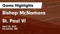 Bishop McNamara  vs St. Paul VI  Game Highlights - April 26, 2022