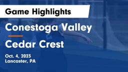 Conestoga Valley  vs Cedar Crest  Game Highlights - Oct. 4, 2023