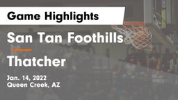 San Tan Foothills  vs Thatcher  Game Highlights - Jan. 14, 2022