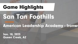 San Tan Foothills  vs American Leadership Academy - Ironwood Game Highlights - Jan. 18, 2023