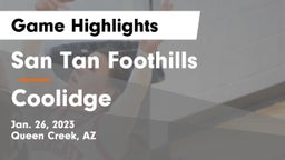 San Tan Foothills  vs Coolidge  Game Highlights - Jan. 26, 2023
