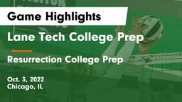 Lane Tech College Prep vs Resurrection College Prep  Game Highlights - Oct. 3, 2022