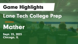 Lane Tech College Prep vs Mather  Game Highlights - Sept. 23, 2023