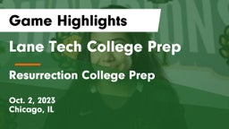 Lane Tech College Prep vs Resurrection College Prep  Game Highlights - Oct. 2, 2023