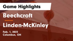 Beechcroft  vs Linden-McKinley  Game Highlights - Feb. 1, 2022