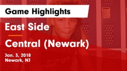 East Side  vs Central (Newark)  Game Highlights - Jan. 3, 2018