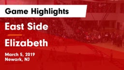 East Side  vs Elizabeth  Game Highlights - March 5, 2019