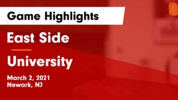 East Side  vs University  Game Highlights - March 2, 2021