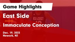 East Side  vs Immaculate Conception  Game Highlights - Dec. 19, 2023