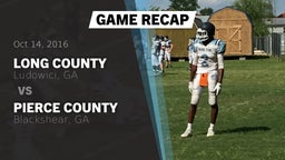 Recap: Long County  vs. Pierce County  2016