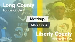 Matchup: Long County High vs. Liberty County  2016