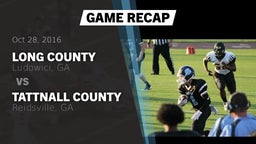 Recap: Long County  vs. Tattnall County  2016