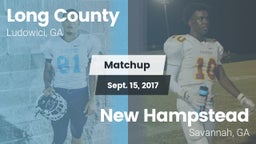 Matchup: Long County High vs. New Hampstead  2017