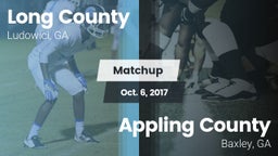 Matchup: Long County High vs. Appling County  2017