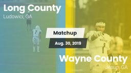 Matchup: Long County High vs. Wayne County  2019