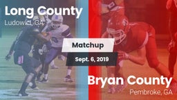 Matchup: Long County High vs. Bryan County  2019