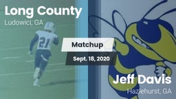 Matchup: Long County High vs. Jeff Davis  2020