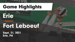 Erie  vs Fort Leboeuf Game Highlights - Sept. 21, 2021